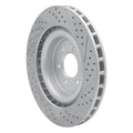 R1 03-17 Dodge Viper Rear Left Drilled & Slotted Geo-Carbon Rotor