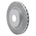 R1 03-17 Dodge Viper Rear Left Drilled & Slotted Geo-Carbon Rotor