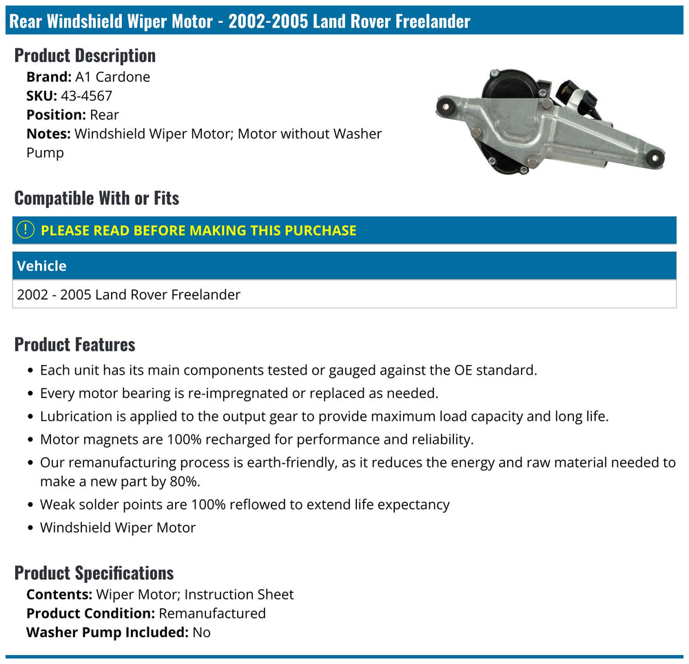 IMPORT WIPER MOTOR