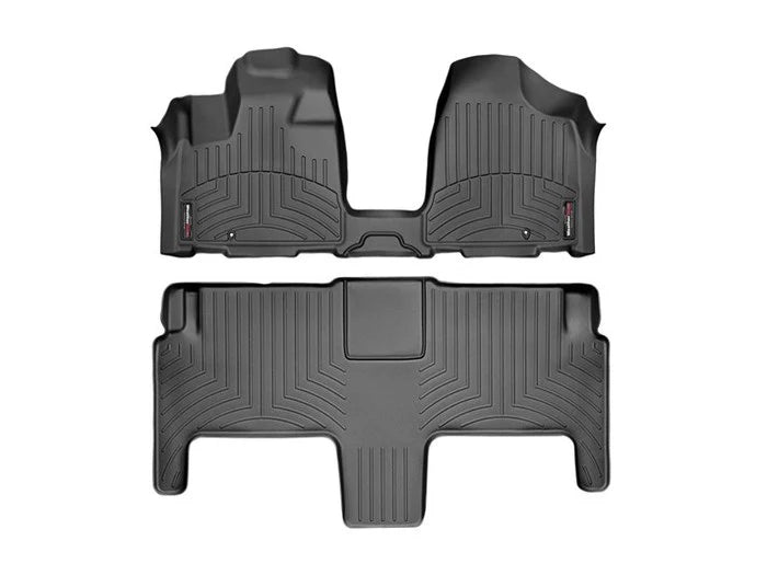 WeatherTech Black Front and Rear Floorliners - Over The Hump Fits -20-16 Chrysler Dodge 445621-441412