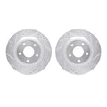 R1 11-19 Nissan Sentra Front Drilled & Slotted Silver Brake Rotor Set