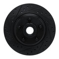 R1 74-84 Chrysler Imperial Front Left Drilled & Slotted Black Brake Rotor