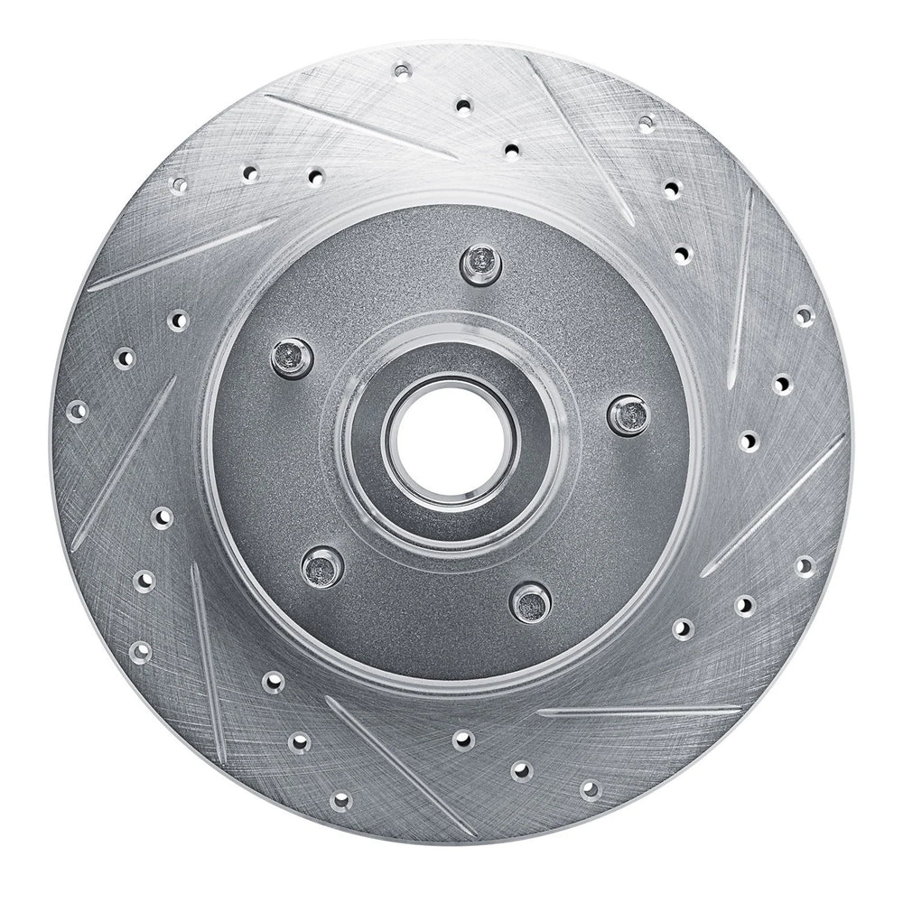R1 74-79 Ford Galaxie 500 Front Right Drilled & Slotted Black Brake Rotor
