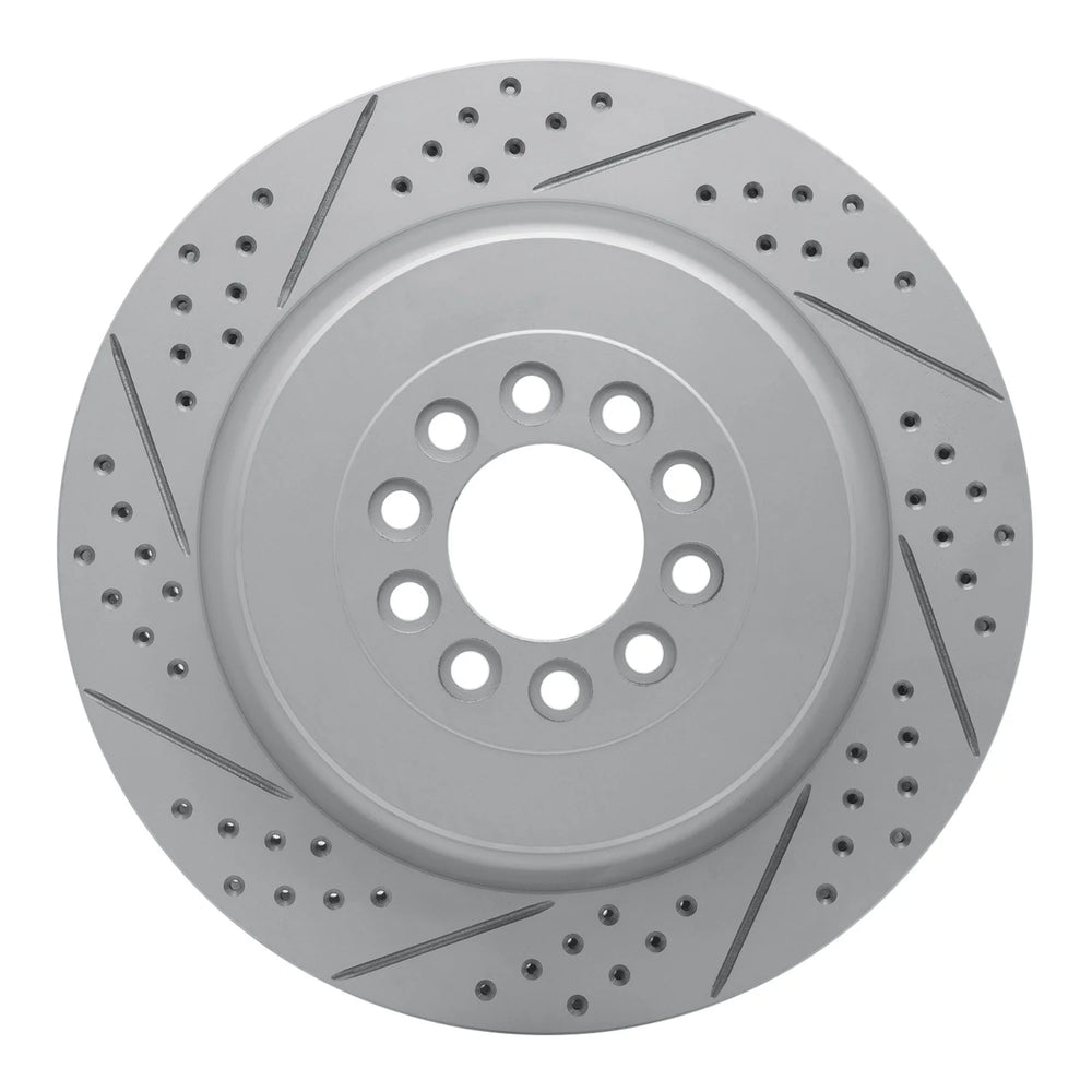 R1 03-05 Jaguar Super V8 Front Left Drilled & Slotted Geoperformance Rotor