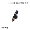 BLOX Racing Eco-Fi Street Injectors 1000cc/min w/ 1/2in Adapter For Honda K Series - Set of 4