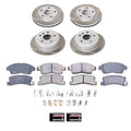 Power Stop 92-96 Toyota Camry Front and Rear Semi-Coated Rotor Kit