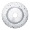 R1 18-21 Subaru WRX STI Front Right Slotted Black Brake Rotor