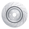 R1 18-21 Subaru WRX STI Front Right Slotted Black Brake Rotor