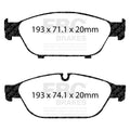 EBC 12+ Audi A6 Quattro 3.0 Supercharged Greenstuff Front Brake Pads