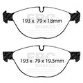 EBC 10-14 BMW X5 4.4 Twin Turbo (50) Redstuff Front Brake Pads