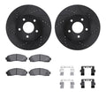 R1 14-14 Chevrolet Corvette Rear Slotted Black Brake Rotor