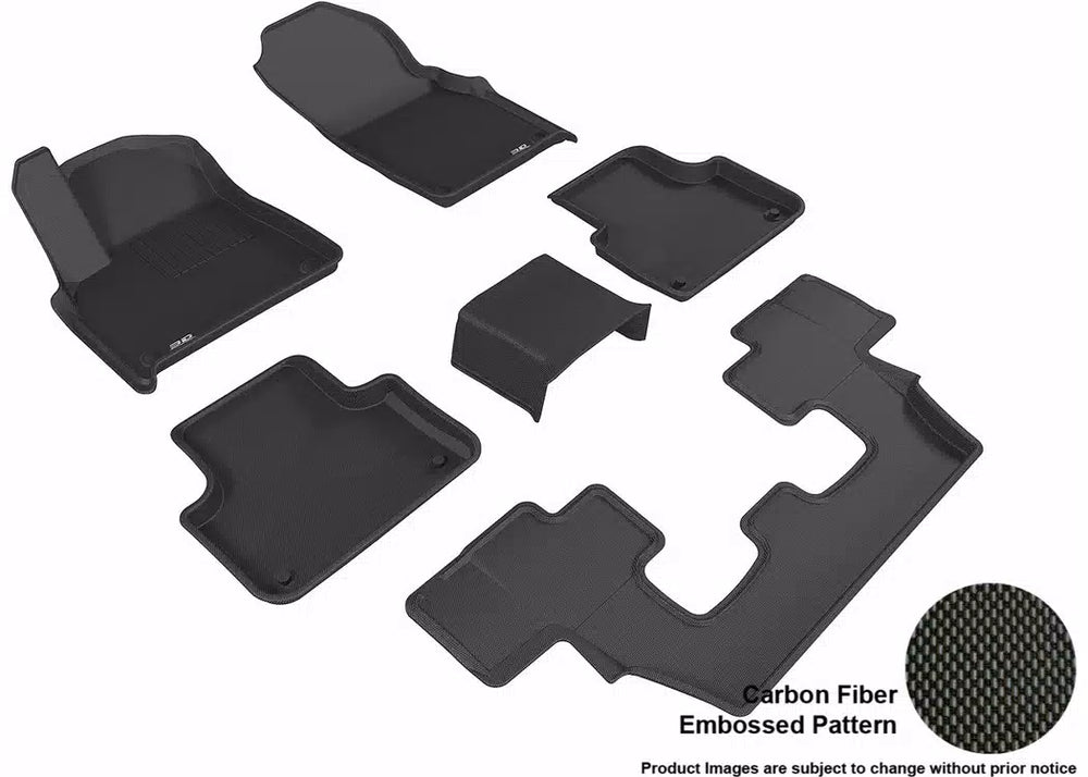 3D KAGU FLOOR MAT 3 ROW SET GRAY