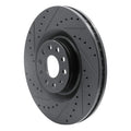 R1 06-13 Audi S3 (Mexico) Front Left Drilled & Slotted Black Brake Rotor