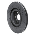 R1 06-13 Audi S3 (Mexico) Front Left Drilled & Slotted Black Brake Rotor