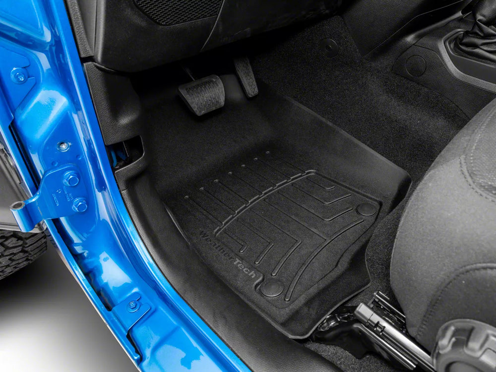 WeatherTech 2020+ Jeep Gladiator 1st & 2nd Row 3D Floor Mats - Black