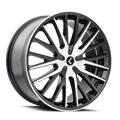 KRAZE DOUBLE DOWN KR185 GLOSS BLACK 17X8 5x112/5x120 38MM 74.1MM
