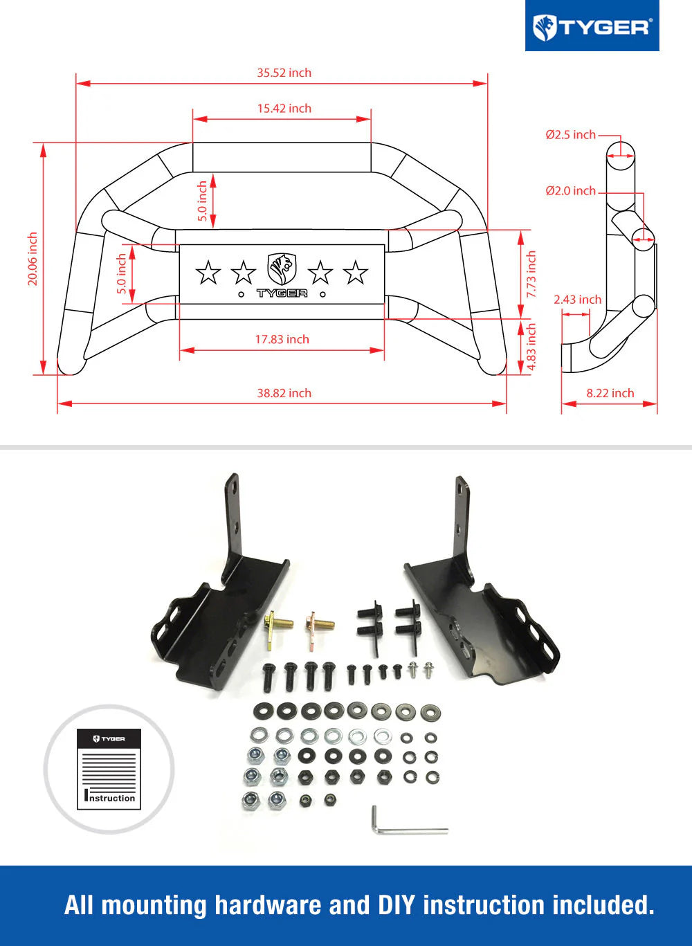 0718 SILVERADO/SIERRA 1500 FRONT BUMPER GUARD TXT BLACK LIGHT MOUNT BULL BAR