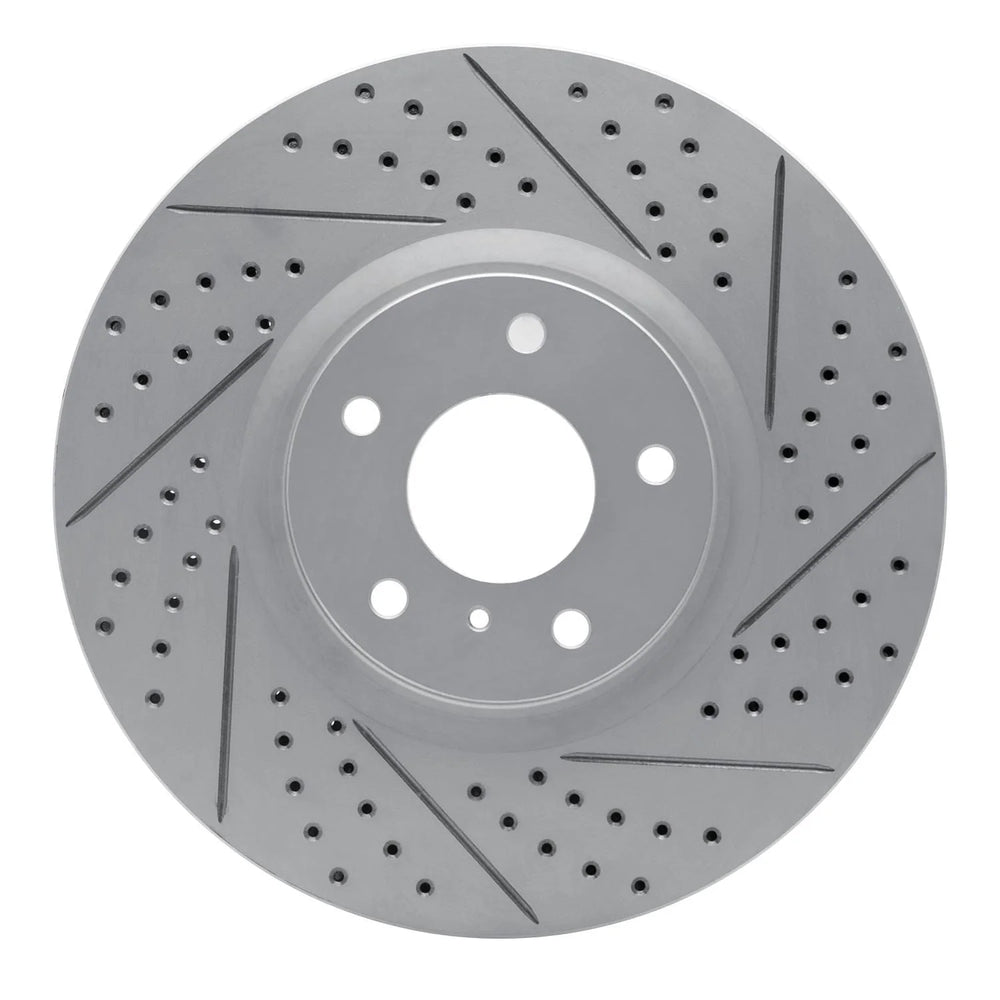 R1 07-15 Infiniti G35 Front Right Drilled & Slotted Geoperformance Rotor