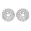 R1 15-24 Subaru Outback Rear Drilled & Slotted Carbon Coated Brake Rotor Set