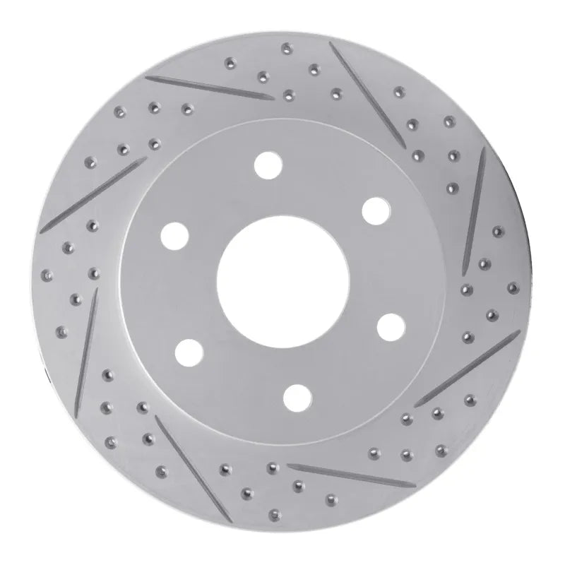 R1 21-22 Chevrolet Colorado Front Right Drilled & Slotted Geoperformance Rotor