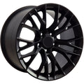 18 IN REPLICA WHEEL CV22 FITS CHEVROLET CORVETTE C7 Z06 RIM 18X10.5 BLACK WHEE