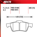 Hawk 13-14 Ford Focus ST / Mazda/ Volvo DTC-70 Race Rear Brake Pads