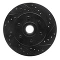 R1 91-96 Dodge Dakota RWD Front Right Drilled & Slotted Black Brake Rotor