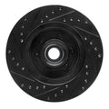 R1 91-96 Dodge Dakota RWD Front Right Drilled & Slotted Black Brake Rotor