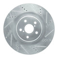R1 13-20 Lexus Gs Turbo Right Front Drilled & Slotted Black Brake Rotor