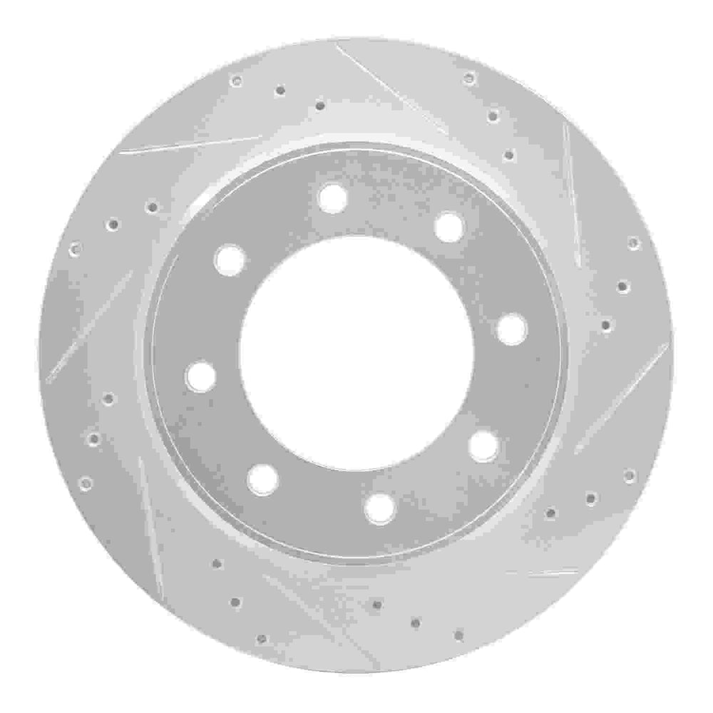DFC 12-21 Nissan NV1500 Rear Right Drilled & Slotted Silver Brake Rotor