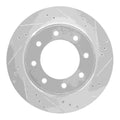 DFC 12-21 Nissan NV1500 Rear Right Drilled & Slotted Silver Brake Rotor