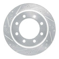 R1 08-21 Ford E-150 Rear Left Slotted Black Brake Rotor
