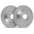 DFC 76-81 Chrysler New Yorker Front Right Drilled & Slotted Silver Brake Rotor