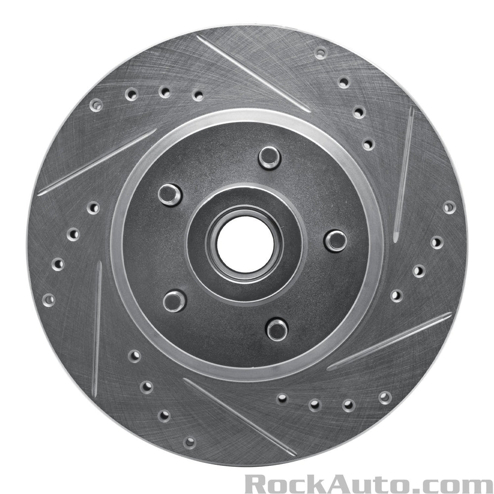 R1 71-81 Chrysler Town & Country Front Right Drilled & Slotted Silver Brake Rotor