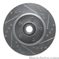 R1 71-81 Chrysler Town & Country Front Right Drilled & Slotted Silver Brake Rotor