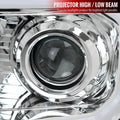 OE RETROFIT PROJECTOR HEADLIGHTS WITH LED BAR CHROME HOUSING AND CLEAR LENS