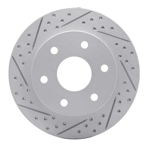 DFC 21-25 Jeep Grand Wagoneer Rear Left Drilled & Slotted Geoperformance Rotor