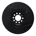 R1 04-06 Audi TT Quattro Left Front Drilled & Slotted Black Brake Rotor