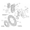 Wilwood Dynapro 6 Front Hat Kit 12.19in Drilled Red 2012 Fiat 500 w/ Lines