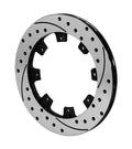 Wilwood Dynapro 6 Front Hat Kit 12.19in Drilled Red 2012 Fiat 500 w/ Lines