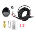 ~(1.3 lbs. 8X6X6)~ Turbo Boost 0-30 Psi Red Pointer Black Face White Letters (Green When Lit) Black Bezel