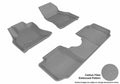 3D MAXpider 2014-2019 Fiat 500L Kagu 1st & 2nd Row Floormats - Gray