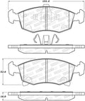 Street Brake Pads w/Shims and Hardware