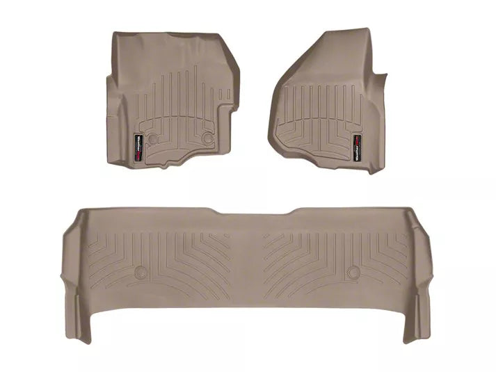 WeatherTech Tan Front and Rear Floorliners Fits -20-16 F-250 F-350 F-450 F-550 455841-453052
