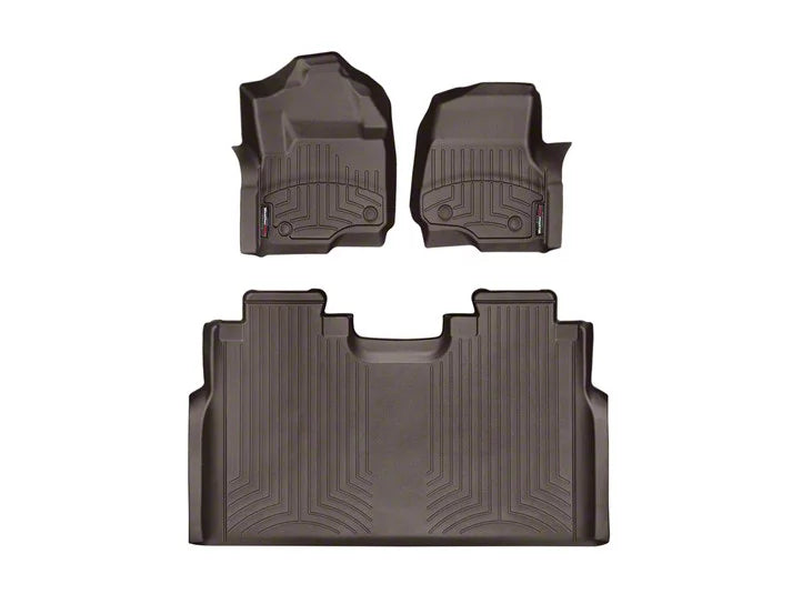 WeatherTech Cocoa Front and Rear Floorliners Fits -20-26 F-250 F-350 F-450 F-550 4710121-476974