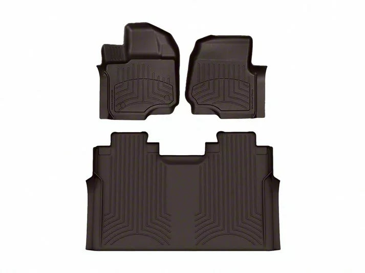 WeatherTech Cocoa Front and Rear Floorliners Fits -20-24 F-150 47697-1-4