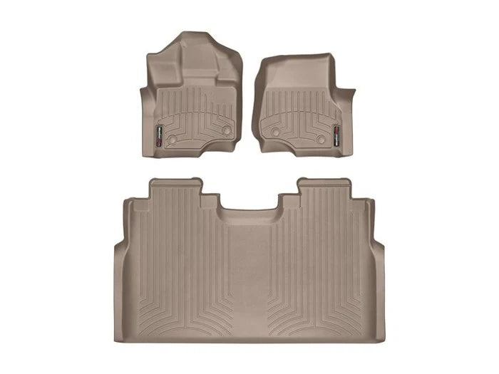 WeatherTech Tan Front and Rear Floorliners Fits -20-24 F-150 45697-1-2