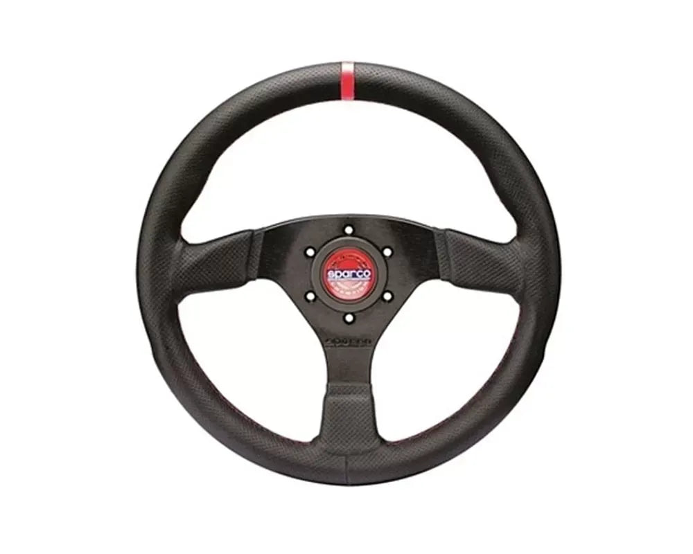 Sparco Steering Wheel R383 Champion Black Leather / Black Stitching