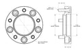0822 SEQUOIA/0821 LAND CRUISER/0721 TUNDRA 5 X 150MM X 11/4IN THICK BLUE WHEEL SPACERS(PAIR)