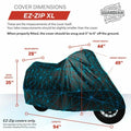 Dowco Cruisers (Small/Large) WeatherAll Plus EZ Zip Motorcycle Cover Black - XL